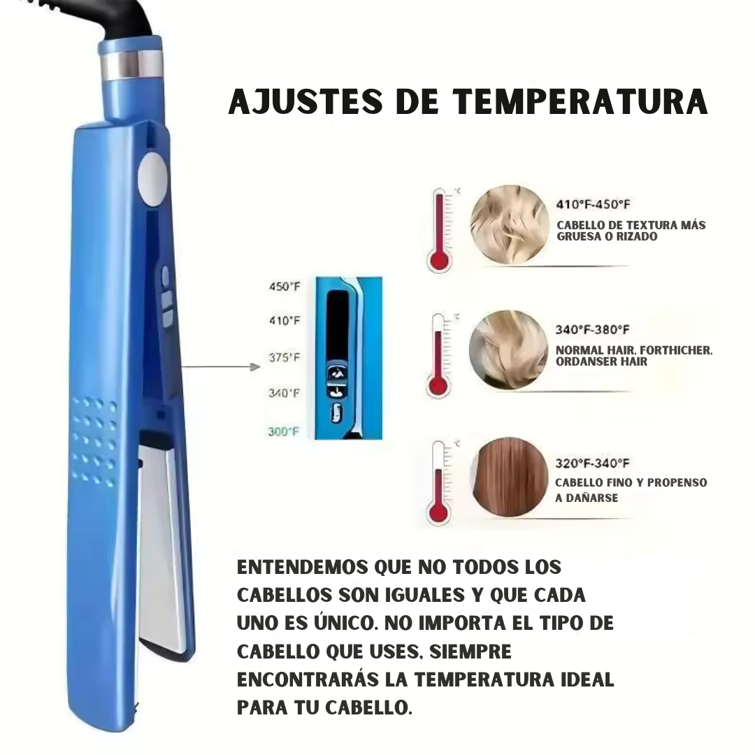 💇PROSTILO® Combo nanotitanium plancha rizador peine